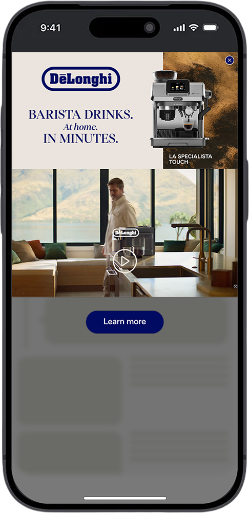 Full-focus in-article video on mobile